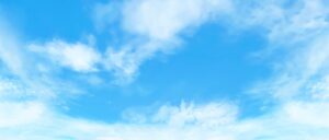 明るいメンタルヘルスを象徴する青い空